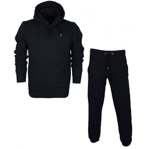 Survêtement pour hommes, en coton uni, costume de jogging, sport, noir, compétition, vente en gros, 2020 - Product Image 2
