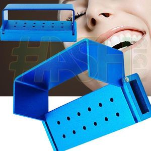 Bloque Portafresas Dental Abierto de Aluminio con 12 Orificios, Fuente de Alimentación Manual, Compatible con Fresas FG, Certificado CE ISO 13485, Clase I, Endodóntico - Product Image 2