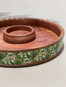 Plateau en bois de style japonais, vaisselle de salon, plateau à thé ovale en bois de haute qualité, forme personnalisée - Product Image 2