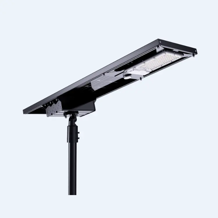 Panel Surya Modul Terintegrasi Lampu Jalan Pencahayaan Pintar 60W 100W Lampu Jalanan Luar Ruangan Led Semua Dalam Satu Lampu Jalan Tenaga Surya