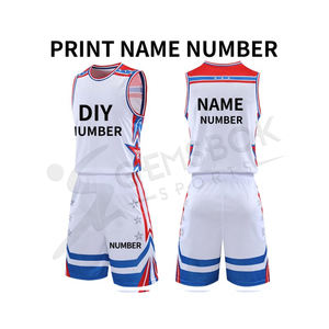 ชุดบาสเก็ตบอลชุดกีฬารุ่นล่าสุดของผู้ชาย,ชุดกีฬาบาสเกตบอลแบบกำหนดเองได้แห้งเร็ว - Product Image 3