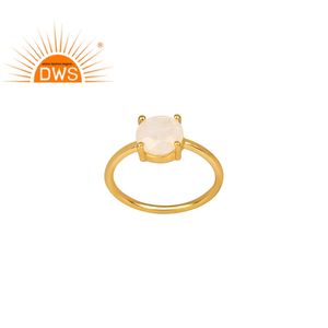 Juego de joyas de arcoíris, piedra Natural de Luna, Gema chapada en oro, anillo de plata 925 con estilo, fabricante de joyería - Product Image 1