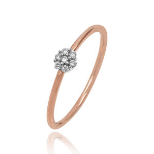 Anillo de piedra de circón cúbico de Plata de Ley 925 chapado en oro rosa minimalista antiguo para regalo de aniversario de boda joyería para mujer - Product Image 3