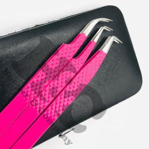 Pinzas Profesionales Plateadas para Extensiones de Pestañas, Pinzas Personalizadas de Acero Inoxidable Sostenible, Herramienta Puntiaguda para Pestañas de Mink, Empaque Plano - Product Image 2