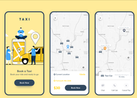 Diseño de Aplicación de Reserva de Taxis Galardonada |   Aplicación de Taxi para Android