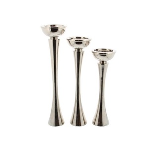 Juego de tres portavelas de metal de alta calidad, portavelas al por mayor de calidad superior, portavelas de metal decorativo elegante - Product Image 1