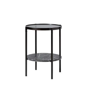 Mesa de centro de comedor redonda de estilo moderno para el hogar, sala de estar, muebles para aperitivos - Product Image 6