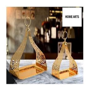 Ensemble de 2 plateaux de service suspendus en laiton massif de couleur or de différentes tailles de chocolats à bas prix - Product Image 1