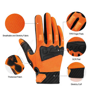 Gants de gymnastique à doigts entiers respirants OEM avec coussinet en gel pour écran tactile pour le cyclisme de course - Product Image 2