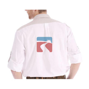 Chemises en popeline blanches à carreaux vintage 100 % coton à manches longues avec boutons en corne pour hommes et femmes, idéales pour l'été et les fêtes d'Oktoberfest (vente en gros) - Product Image 2