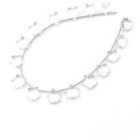 Quartz cristallin blanc et transparent, 10 à 11 mm, forme étoile facettée, 16 perles en fil pour la fabrication de bijoux