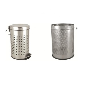 Stainless Steel Rectangular Paddle Dust <b>Bin</b> with Hole Eco-Friendly Medical Storage Bucket - Product Image 1