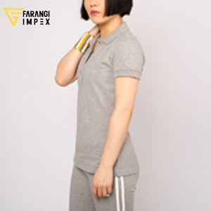 Polo de sport pour femme en coton 100% personnalisé OEM, couleur unie, impression de logo personnalisé, broderie, design personnalisé, vêtements à manches longues - Product Image 2