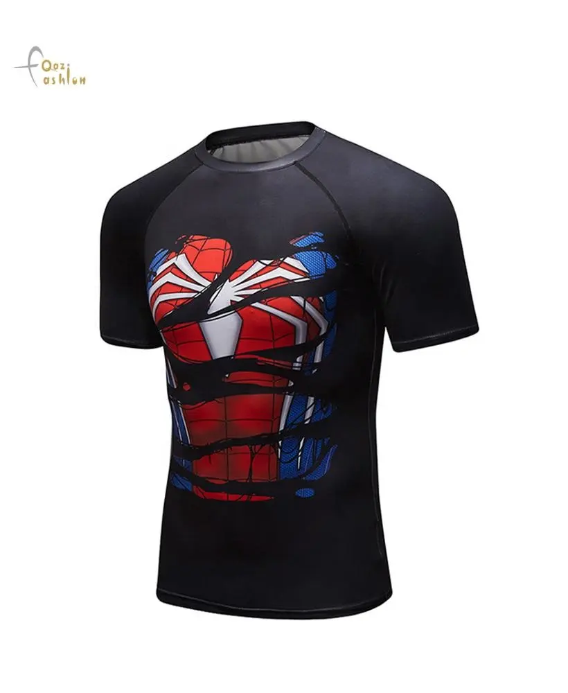 News Custom Design Sublimation Mixed Martial Arts Printed Kids Compression Shirt Rash Guard
