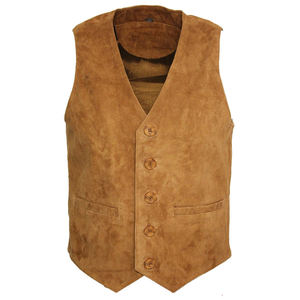 Factory Price Best Quality Men's Leather <b>Vest</b> Horse Riding Brown Leather <b>Vest</b> for Men in Cheap Price - Product Image 1