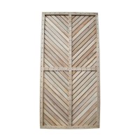 Panneaux de clôture de ferme rurale modernes en Dipterocarpus, design à motif en V, écologiques, imperméables et personnalisables