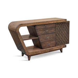 Luxury Solid Wood <b>Sideboard</b> Buffet Cabinet 62 Inch Classic Design Mindi Walnut Living Room Hotel Furniture - Product Image 1