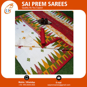 ผ้าฝ้าย100% Rajkot Patola ผ้าไหม Sarees - Product Image 2