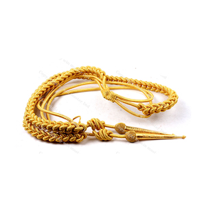 Aiguillette-uniforme de ceremonia dorado personalizado, cordón de hombro - Product Image 4