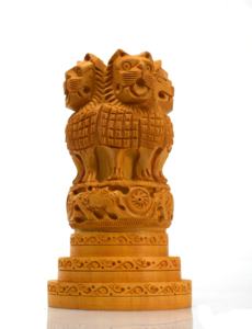 Nirmala Handicrafts – Pièce décorative de table/bureau en bois, style pilier Ashoka indien, finition antique - Product Image 2