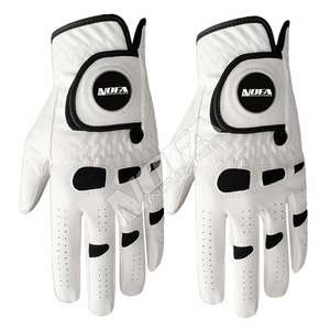 Guantes de golf de cuero cómodos para todo tipo de clima para hombres con diseño transpirable Logotipo personalizado MOQ bajo para ajuste de mano izquierda y derecha - Product Image 4