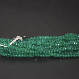 Cuentas Redondas Facetadas de Ónice Verde Natural de 4 mm para Joyería, Disponibles en la Tienda del Proveedor en Línea a Precios de Mayorista - Product Image 3
