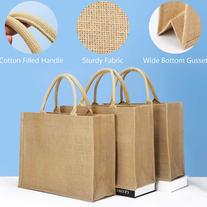 Túi Mua Sắm Thời Trang Mang Túi Đay Trực Tuyến Để Bán Túi Tote Đay Với Tay Cầm Bằng Gỗ - Product Image 5