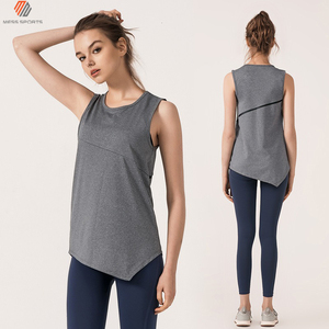MESS SPORTS Débardeurs de yoga pour femmes en couleur unie - Tissu en terry respirant et à séchage rapide pour le sport et la remise en forme - Product Image 3