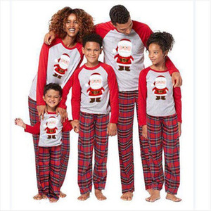 Hot sale in stock 2021 long sleeve <b>christmas</b> <b>pajamas</b> sleepwear parent-child suit - Product Image 3