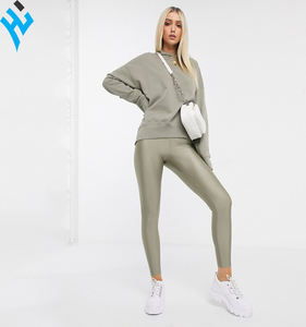 Sudadera con capucha personalizada para mujer, nueva moda, sencilla, creativa, con dobladillo personalizado, jersey de hombro dividido - Product Image 4