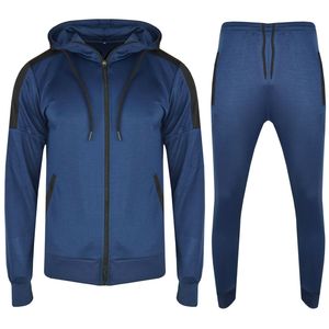 <b>Polyester</b> <b>Tracksuit</b> with Contrast Panel Style Slim Fit Joggers Bottom Zip Hoodie Made in Pakistan - Product Image 4