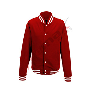 OEMขายส่งที่กำหนดเองผ้าฝ้ายผู้ชายจดหมายแจ็คเก็ต - Product Image 4