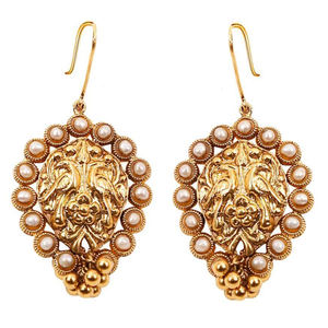 ต่างหูรูปทรงเรขาคณิตสุดสร้างสรรค์ต่างหูทองเหลืองดีไซน์ใหม่ต่างหูสร้อยคอแฟชั่นสำหรับผู้หญิง - Product Image 2