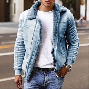 Wings Traders Veste en cuir de fourrure de haute qualité pour hommes Fermeture éclair Hip Hop Design Mouton Coton Plus Size Collection Saison d'hiver - Product Image 5