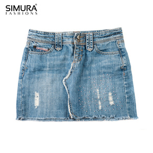 Vente en gros raisonnable, nouvelle Technique personnalisée OEM, Design tendance de haute qualité pour femmes, pantalon court et large en Denim élégant du Bangladesh - Product Image 3