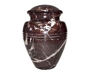 Urnes funéraires funéraires Urne de crémation en métal à texture de marbre fini noir pour cendres Urne funéraire et funéraire - Product Image 3