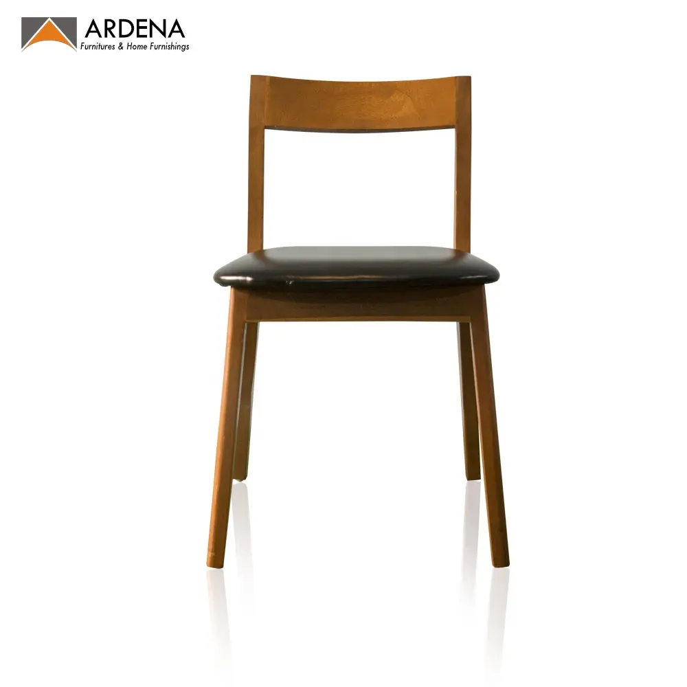 Stupefacente metà secolo semplici sedie da pranzo di fabbricazione in legno tinta unita con schienale per la cucina casa mobili interni