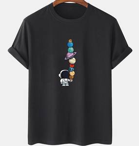 T-shirt en coton à imprimé graphique à la mode pour femmes T-shirt décontracté élégant avec tissu respirant doux d'art unique pour un usage quotidien - Product Image 3