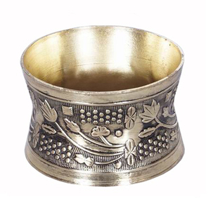 Rond de serviette en laiton rond de luxe fait à la main décoration de table de concepteur pour les mariages et les fêtes caractéristique stockée - Product Image 4