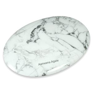 Best Quality Howlite Palm <b>Stones</b> Wholesale <b>Natural</b> Healing Crystal Gemstone Howlite Palm <b>Stones</b> for Home Decoration - Product Image 1