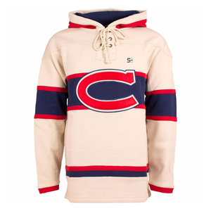 Livraison directe OEM Logo personnalisé brodé 65% coton Streetwear pull masque facial dernier pull blanc 2023 - Product Image 1