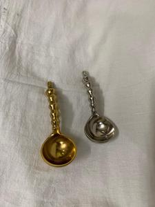 Gold <b>Beaded</b> Coffee Metal Luxury Spoon - Product Image 2