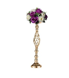 Wedding Props Flower Road Lead Iron Flower <b>Vase</b> <b>Stand</b> Wedding Table Centerpieces Decoration Event Party Stage Decoration - Product Image 2