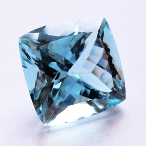 Aguamarina Natural, Corte Facetado en Forma de Cojín Cuadrado, Grado 3A, Piedras Preciosas Semipreciosas, Fabricación de Joyas, Piedra Preciosa Suelta Certificada - Product Image 2