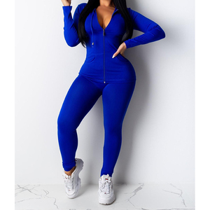 Spandex Ladies Jogging Sportswear 100% ropa de algodón deportes Jogger Sweat Track Suit Hooded Chándal Set 2 piezas para mujeres - Product Image 5