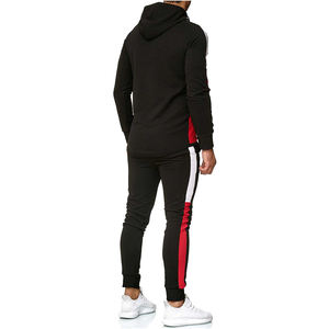 Survêtements pour hommes de grande taille de couleur personnalisée unie, meilleures ventes avec survêtements à capuche à panneau avant vierge, ensembles de joggers de course - Product Image 5