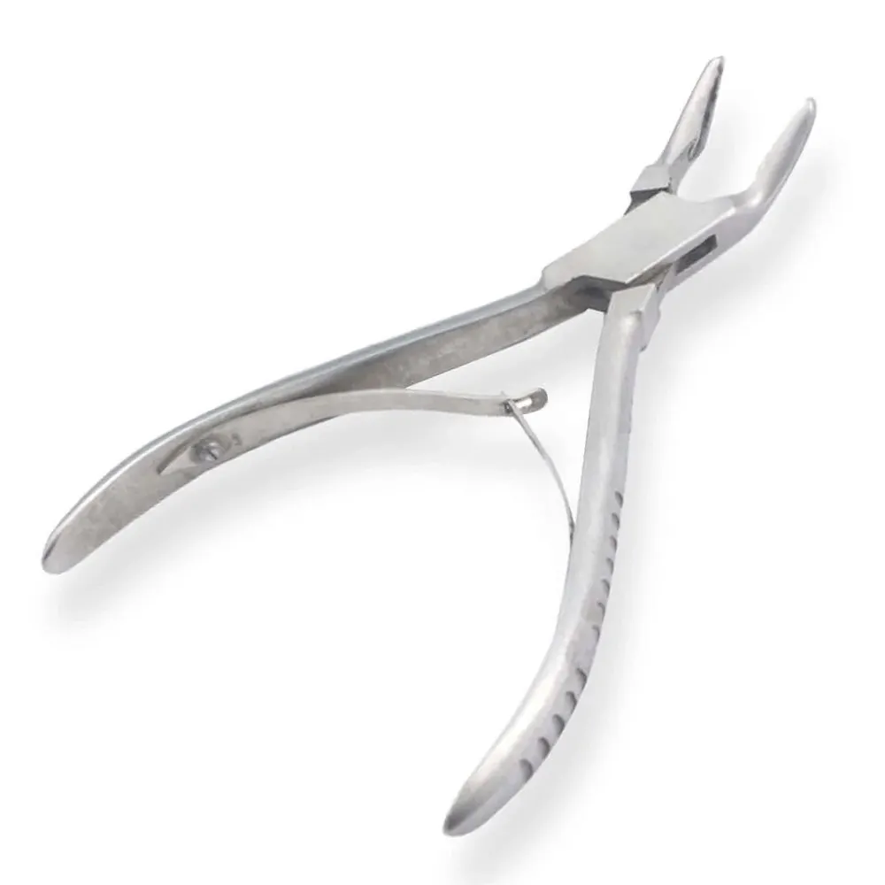 Rongeur-Instrumentos de corte de hueso Dental, instrumento ortopédico quirúrgico de 45 grados y 6 pulgadas, 15,5 cm
