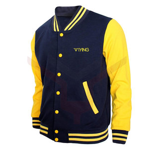 เสื้อแจ็คเก็ตทีม Letterman Varsity แบบกำหนดเอง ผ้าขนสัตว์ผสม แจ็คเก็ตเบสบอลปักโลโก้ สำหรับทีมกีฬาวิทยาลัย - Product Image 1