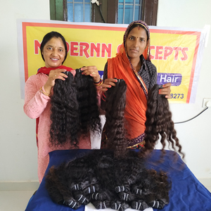 Extensions de cheveux humains de temple de trame de génie de faisceau bouclé vierge naturel vierge non transformé en gros brut - Product Image 4