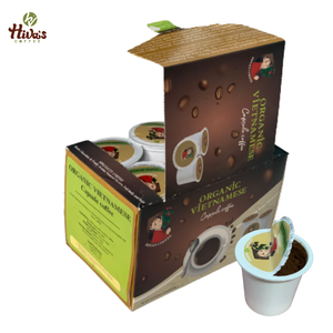 Fournisseur usine de café vietnamien Kcup café marques privées 100% Arabica 10gr, arômes fruité, Caramel et vanille, doux - Product Image 1